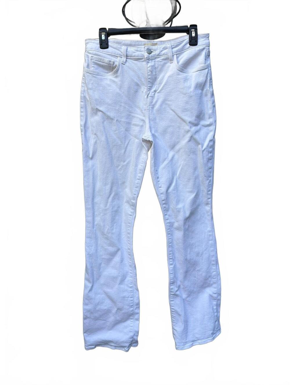 L'AGENCE Oriana White Jeans Womens 30 High-Rise Straight Leg Blanc EUC Stretch